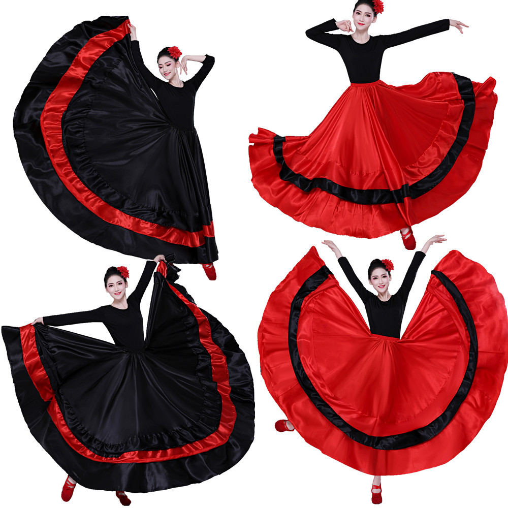 Opening dance large swing skirt performance costume adult suit skirt Spanish bullfighting dance skirt belly dance large swing skirt
