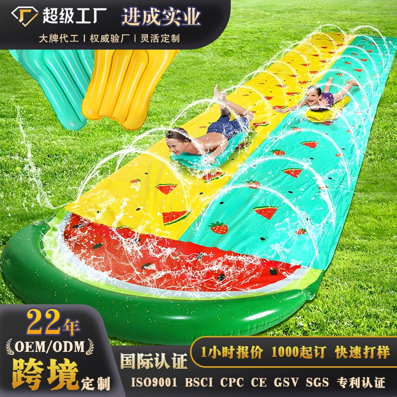 Надувные водные горки для улицы (одноместные и двухместные), из ПВХ, для развлечений на газоне, водные аттракционы, оборудование для водных игр