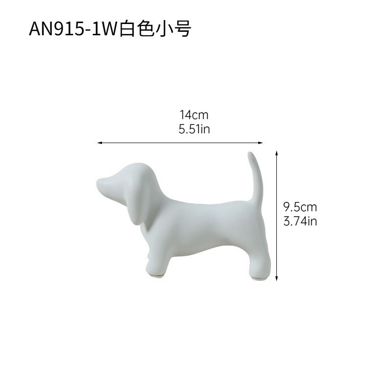 现代简约卡通动物小狗陶瓷摆件儿童房售楼处民宿样板间装饰工艺品|undefined