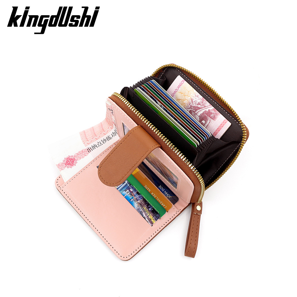 Comercio transfronterizo mayorista bolsa de cambio de moda damas órgano tres plegables multi-tarjeta cartera funcional bolsa de tarjetas conveniente monedas