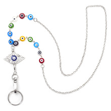 2022亚马逊新款恶魔之眼手机链工作证系索项链lanyard necklace