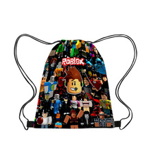 3D新款印花罗布乐思 ROBLOX 抽绳双肩包卡通束口袋