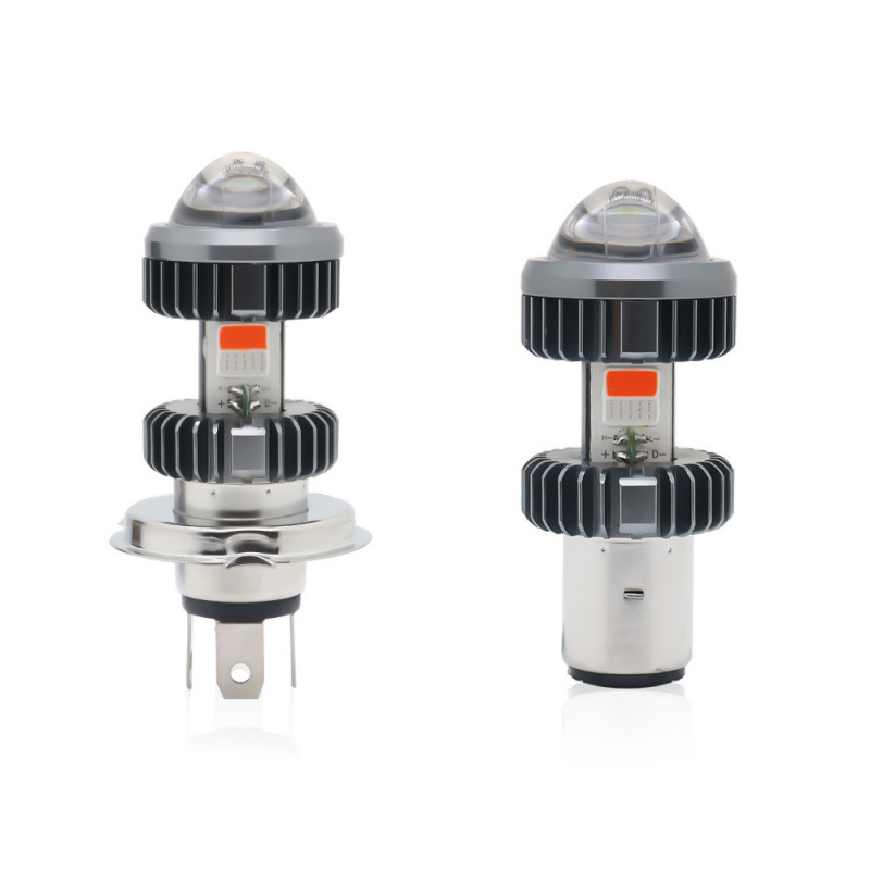 Bombilla delantera LED de automóviles y motocicletas con tres garras H4 lente de doble luz ultra brillante modificada lámpara de niebla de dos colores image 9