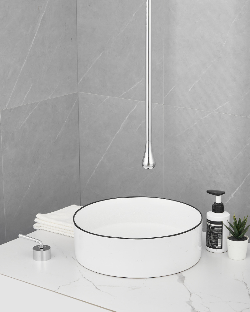 The length of the hanger can be changed to a wall-mounted concealed ceiling water drop faucet creative art hanger with a single-hole countertop control for cooling and heating undefined