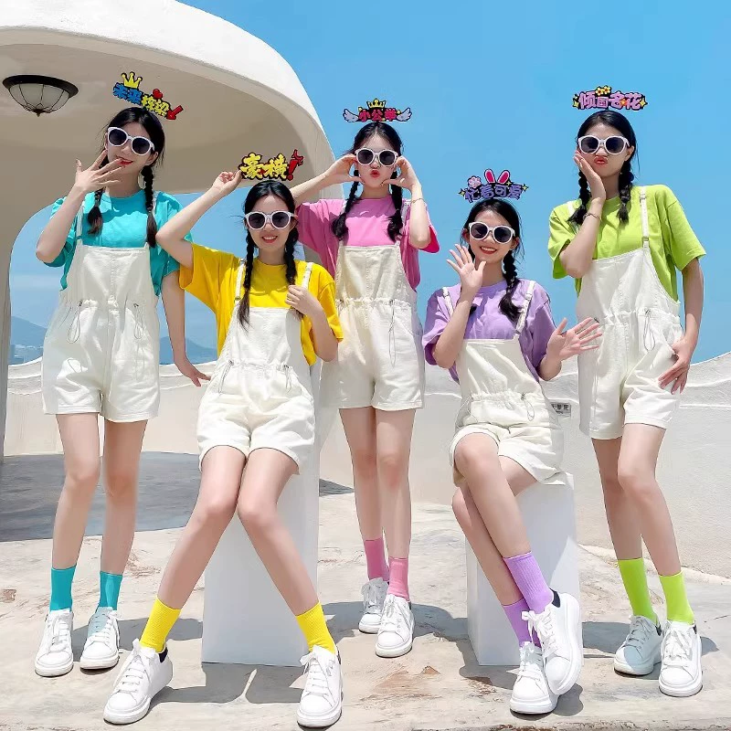 ФУТБОЛКА С Коротким рукавом из цветного допамина на заказ конфеты цвета для вечеринки