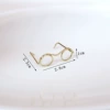 (2.8cm) mini glasses gold