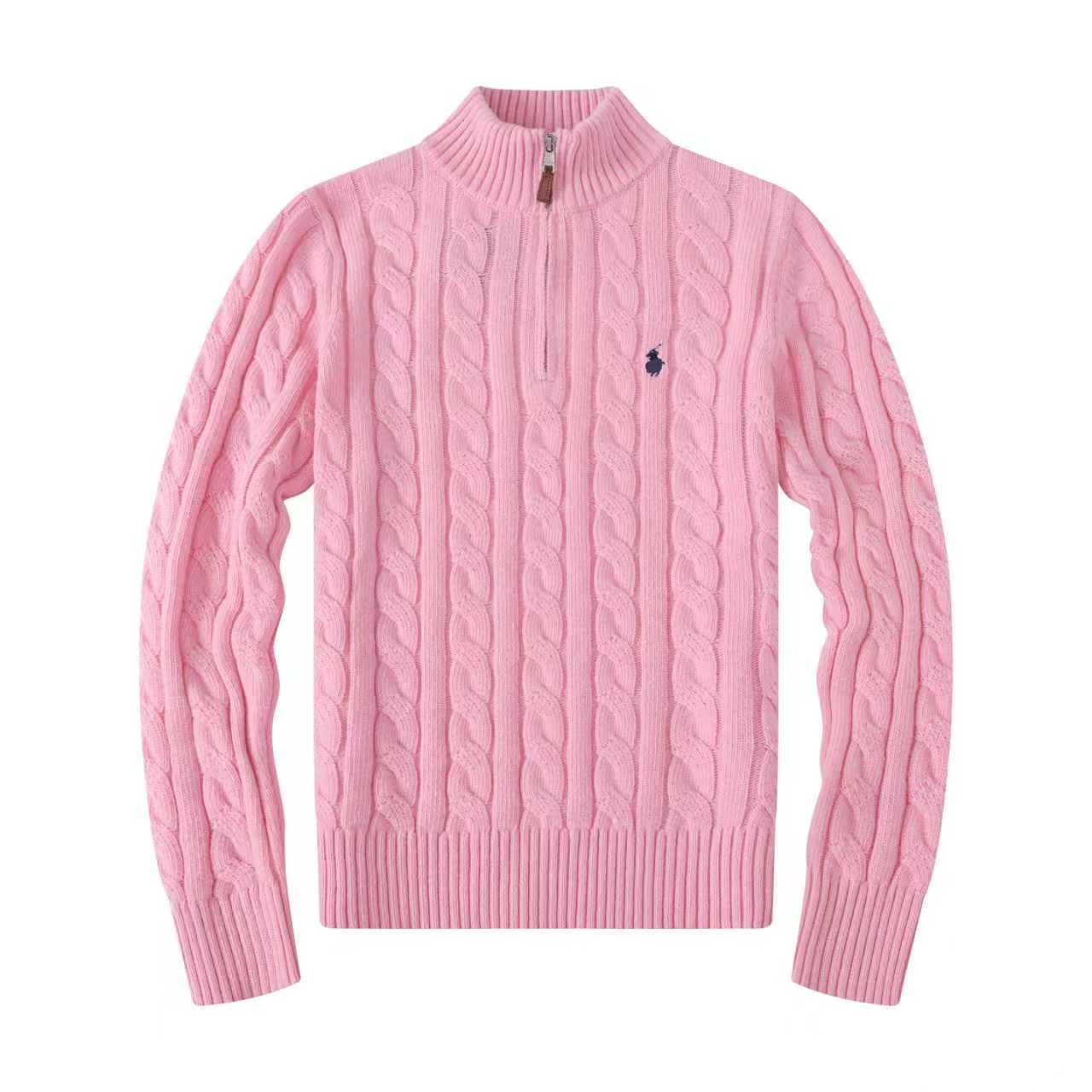 Sweater half zip pink black label