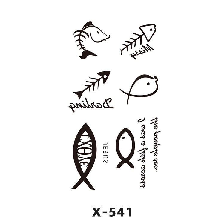 Arco de flor pequeña pegatinas de tatuaje fresco 3D dibujos animados transfronterizo Henna rosa impermeable texto en inglés pegatinas de tatuaje