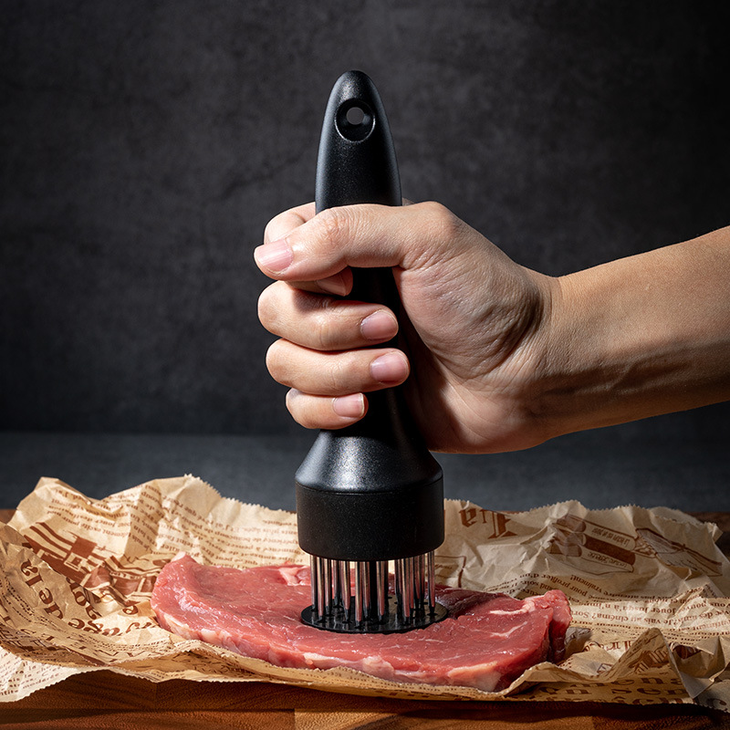 Utensilios de cocina de acero inoxidable, ablandador de carne, aguja para ablandar carne, perforador de carne, martillo para carne, herramienta para ablandar carne
