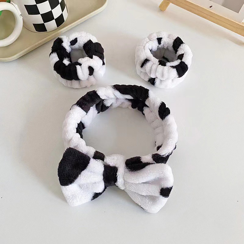 Fronteriza vaca estampado arco correa de cabello estrella calle palpita corno de vello farley correa de cabello lavar la cara correa de cabello correa de cabello al por mayor