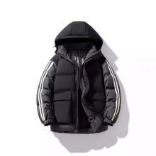 大码石墨烯棉衣男冬季加厚保暖连帽羽绒棉服外套宽松情侣款跨境潮