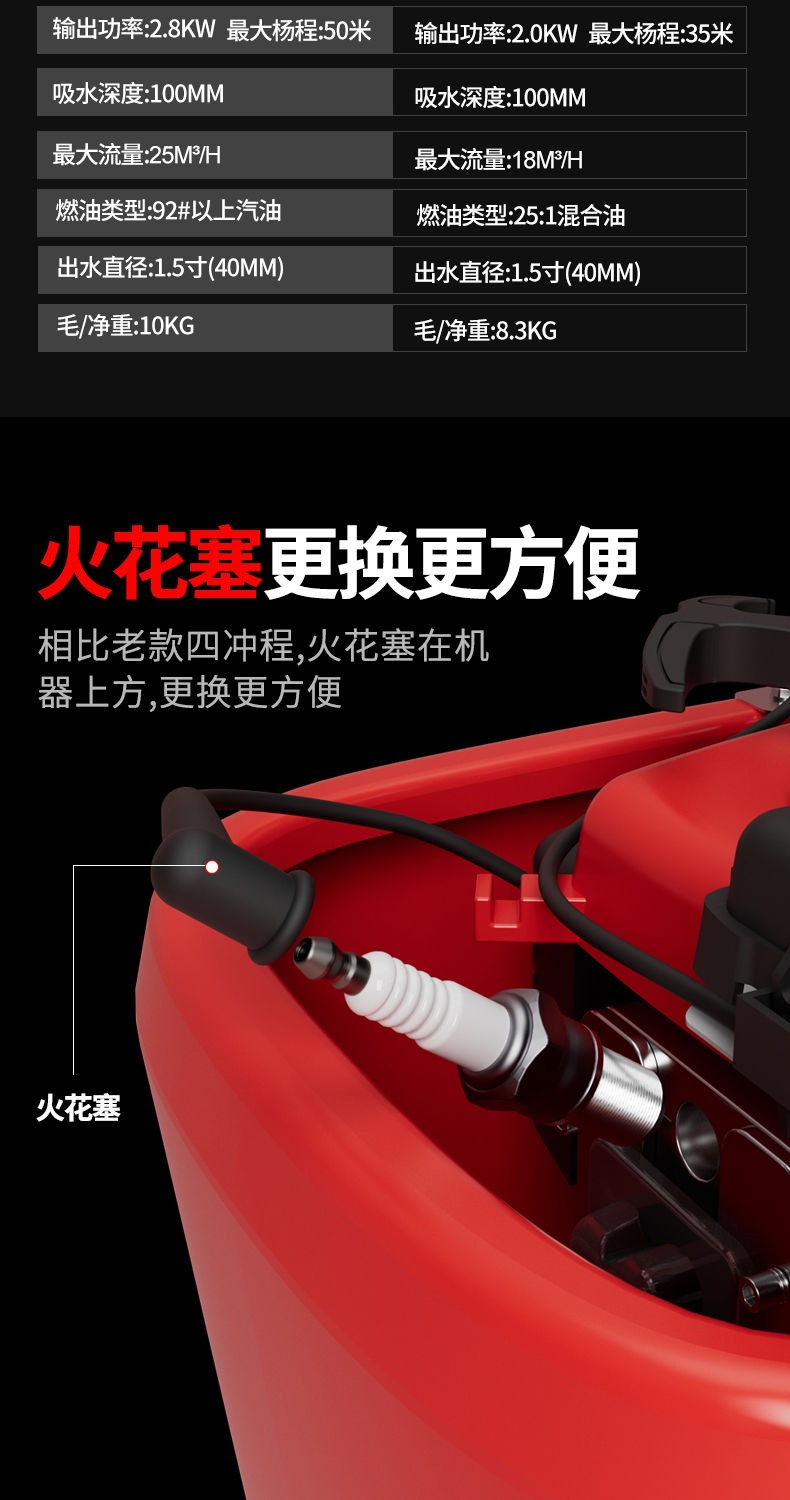 Imported Electric Start Boat-Type Water Pump Four-Stroke Gasoline Engine Water Pump Agricultural Irrigation Lotus Root Digging Machine Lotus Root Digging Vegetable Watering High Pressure