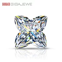 GIGAJEWE 9 мм 4,5 карата Белый D цвет четырехлистный клевер огранки Mosan Diamond Изготовление ювелирных изделий из голых камней