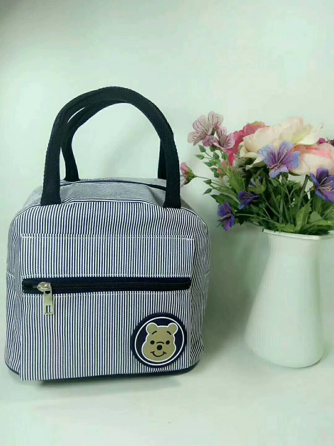 Холщовая сумка-тоут с полосатым медведем Bento