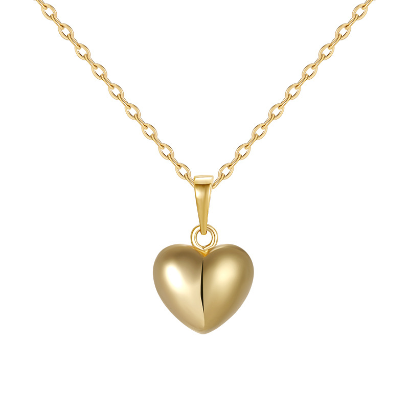 Xuping oro tridimensional corazón simple estilo ligeramente lujoso nicho de alto nivel collar colgante clavícula