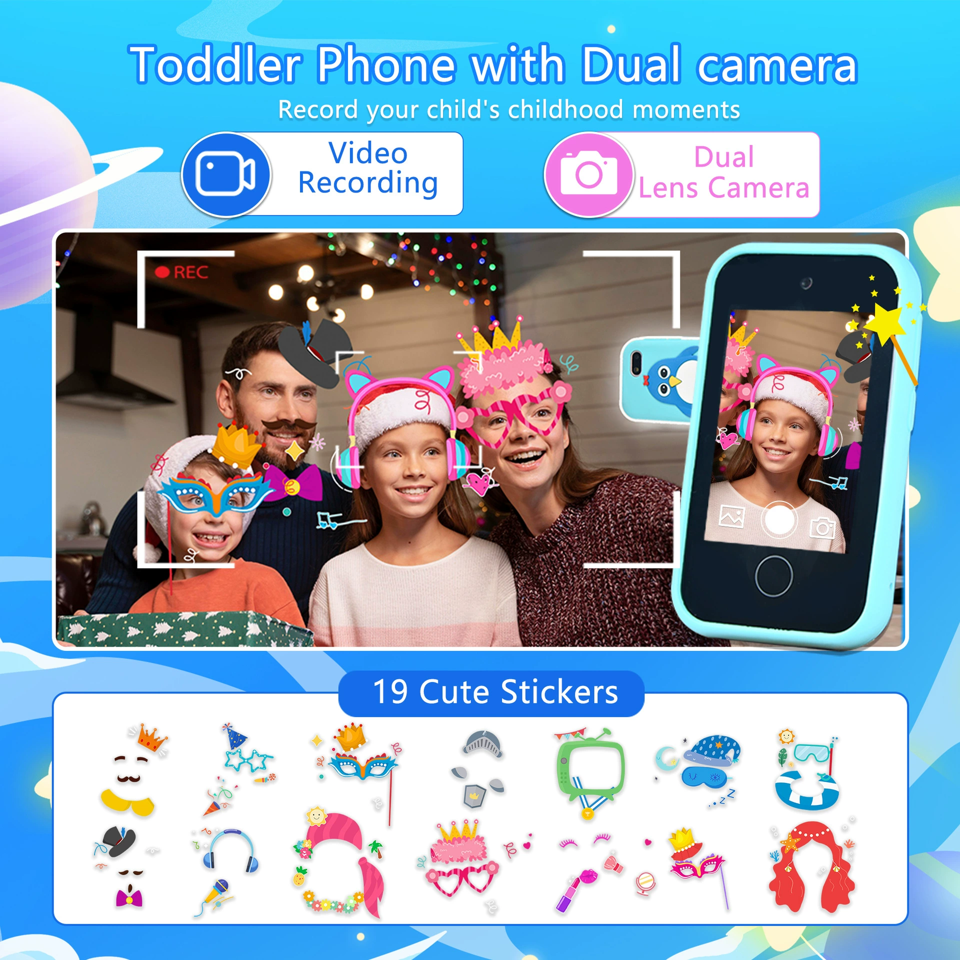 Smartphone, camera, small toy, touch screen
