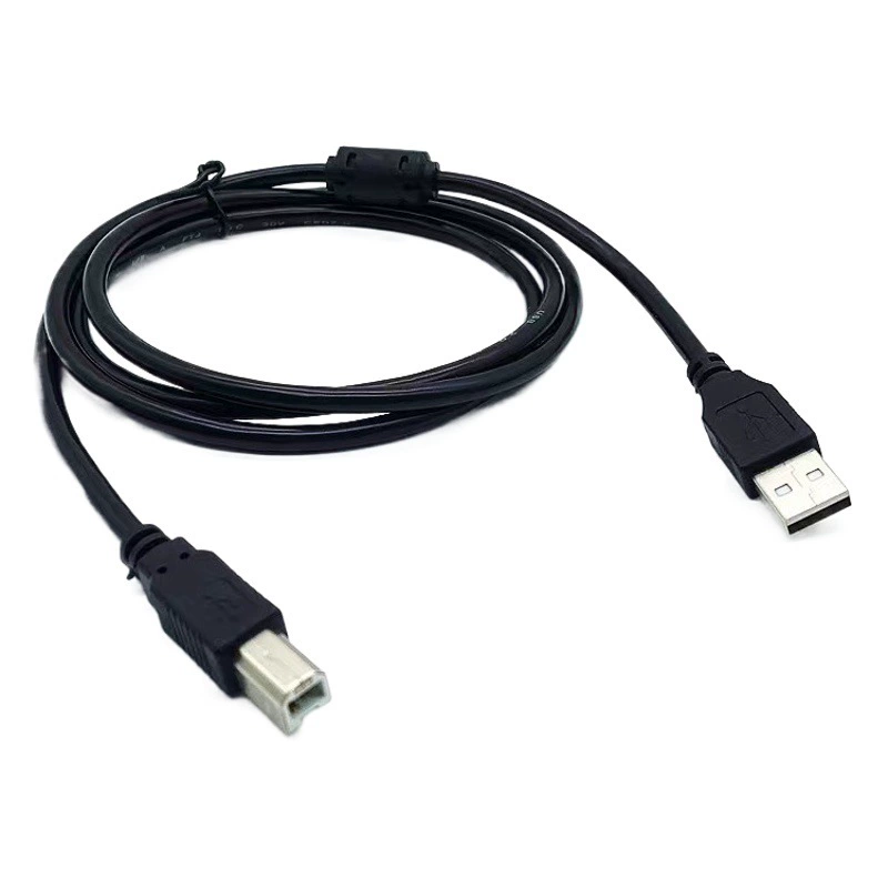 Кабель для принтера с квадратным разъемом, черный, USB 2.0, высокоскоростной, с медным сердечником и магнитным кольцом, для подключения к компьютеру, кабель для передачи данных принтера