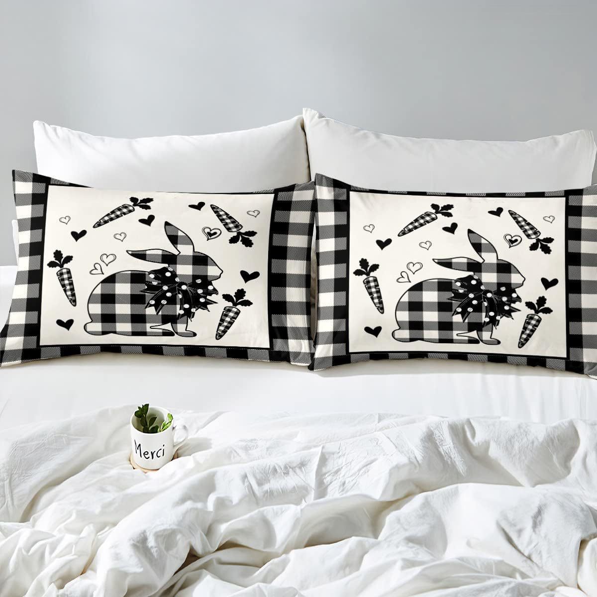 Rabbit with down, duvet cover, bedspread, set with animals