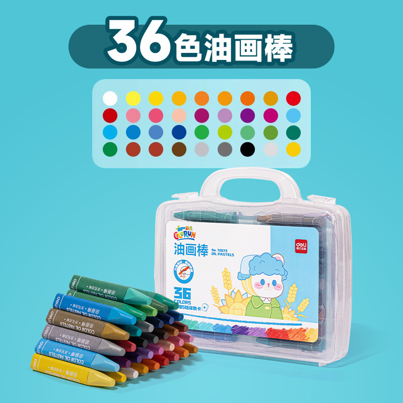 Crayones de Pastel al Óleo 12 y 24 Colores para Niños y Jardín de Infantes