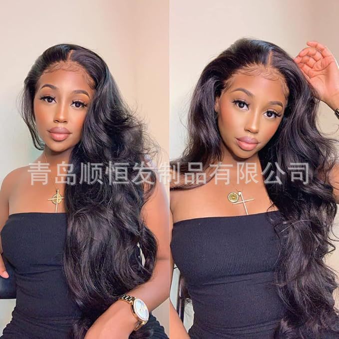 European and American Front Lace Wig Black Big Wave Handmade Full Head High Temperature Silk Hairstyle Wig Set Wigs Cross-Border Wholesale