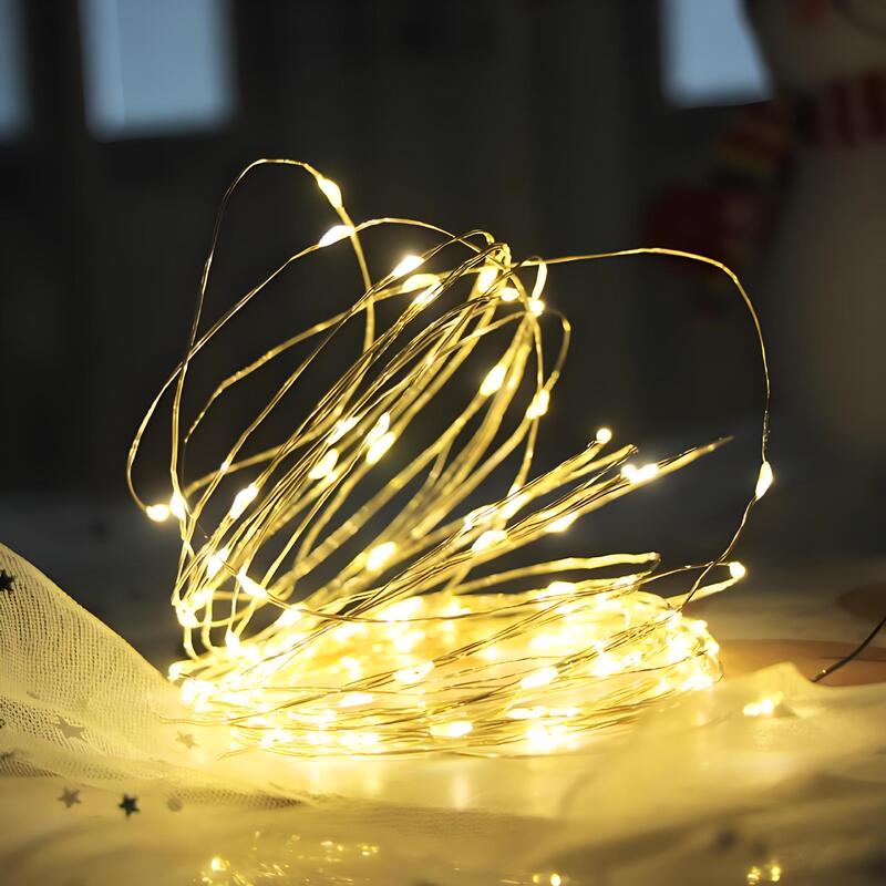 LEDストリングライト銅線ライトフラワーギフトケーキデコレーションボタンライトベビーブレス抗脱落ネジライトストリング|undefined