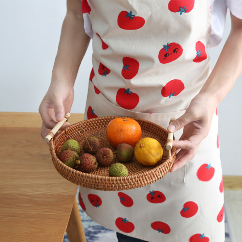 Cartoon Cute Tomato Tomato Sleeveless Apron Home Baking Kitchen Fresh Kids Coverall Parental Apron