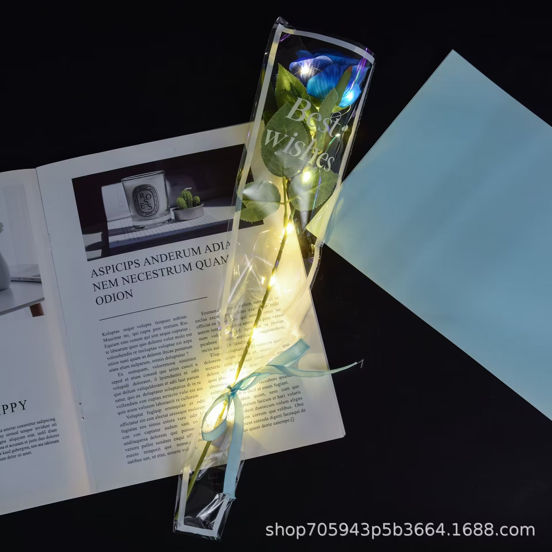 Rose blue warm lamp