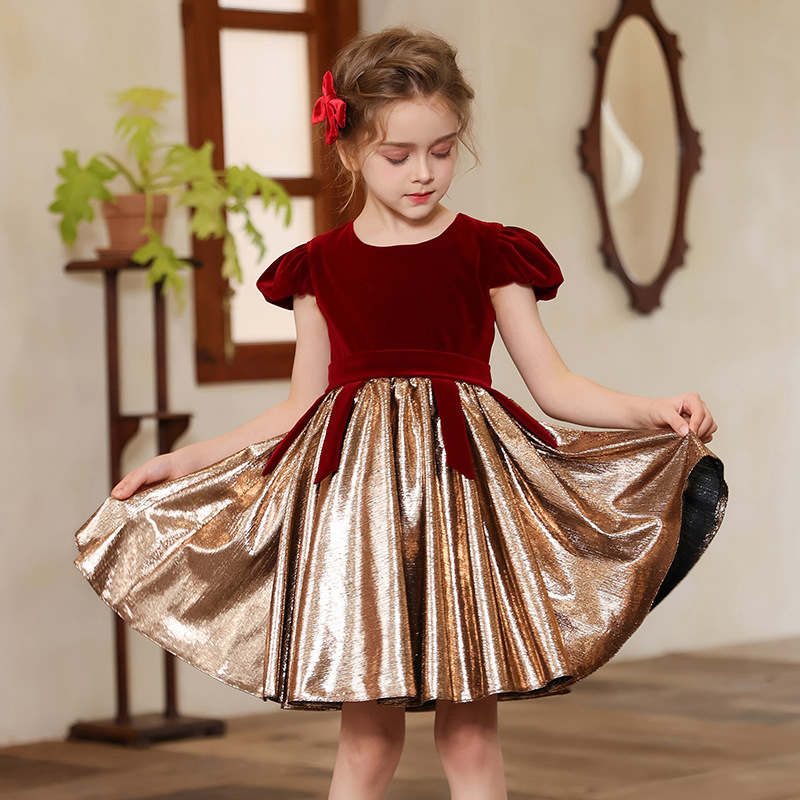 Falda de vestir para niños verano nuevo vestido de gama alta boda niña de las flores falda tutú vestido de un año falda de ropa para niños