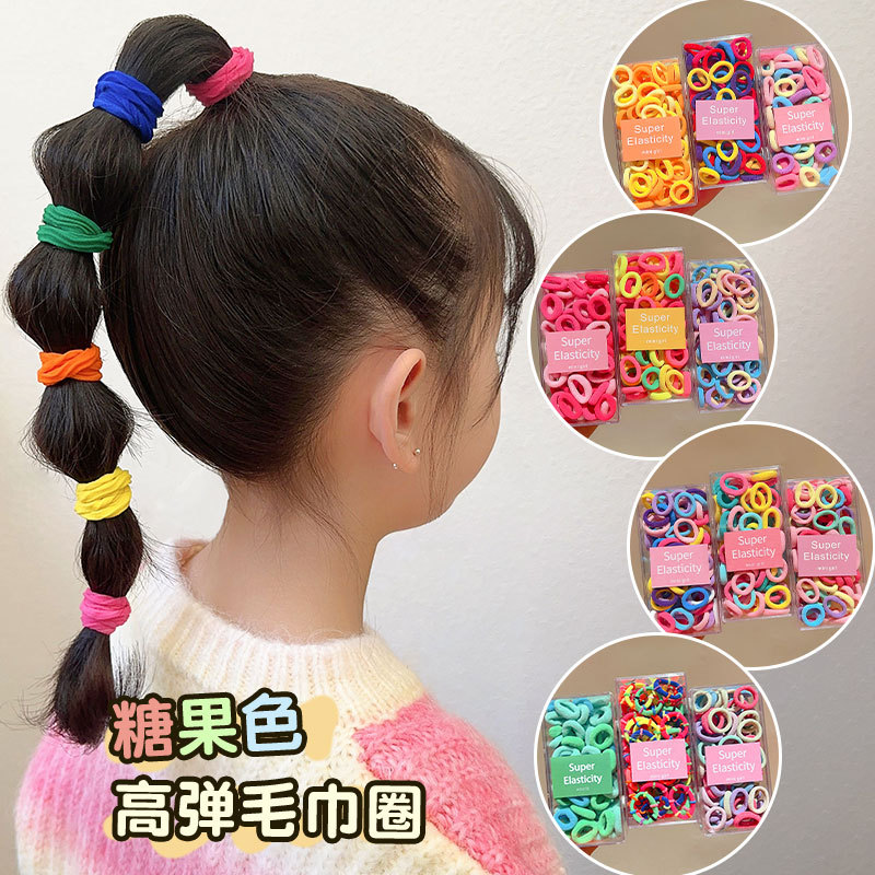 Niños correa de goma mujer cabeza de alto valor facial niñas no lastimar cabello bebé trenza cabeza cuerda de cola de caballo niñas anillo de goma de goma