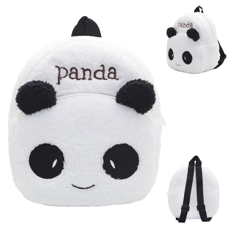 Unisex Small Plush Animal Cartoon Fruit Cute Square Zipper Fashion Backpack display picture 1