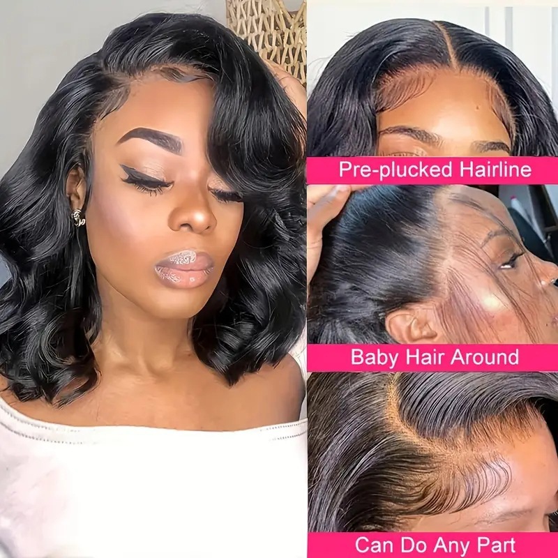 Perruque courte bouclée en dentelle pour femme, style extensions de cheveux synthétiques à clips, cheveux bouclés mi-longs disponibles en plusieurs couleurs_voghion.com