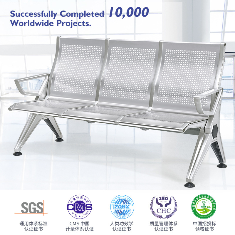 Fabricantes suministro de aleación de aluminio hexagonal SILLA DE espera aeropuerto descanso asiento de alta velocidad carril pasajero fila espera asiento