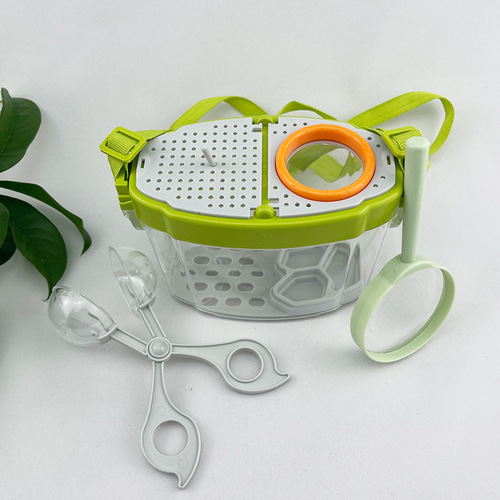 New children's educational outdoor toy magnifying glass insect catching net silkworm breeding transparent observation box