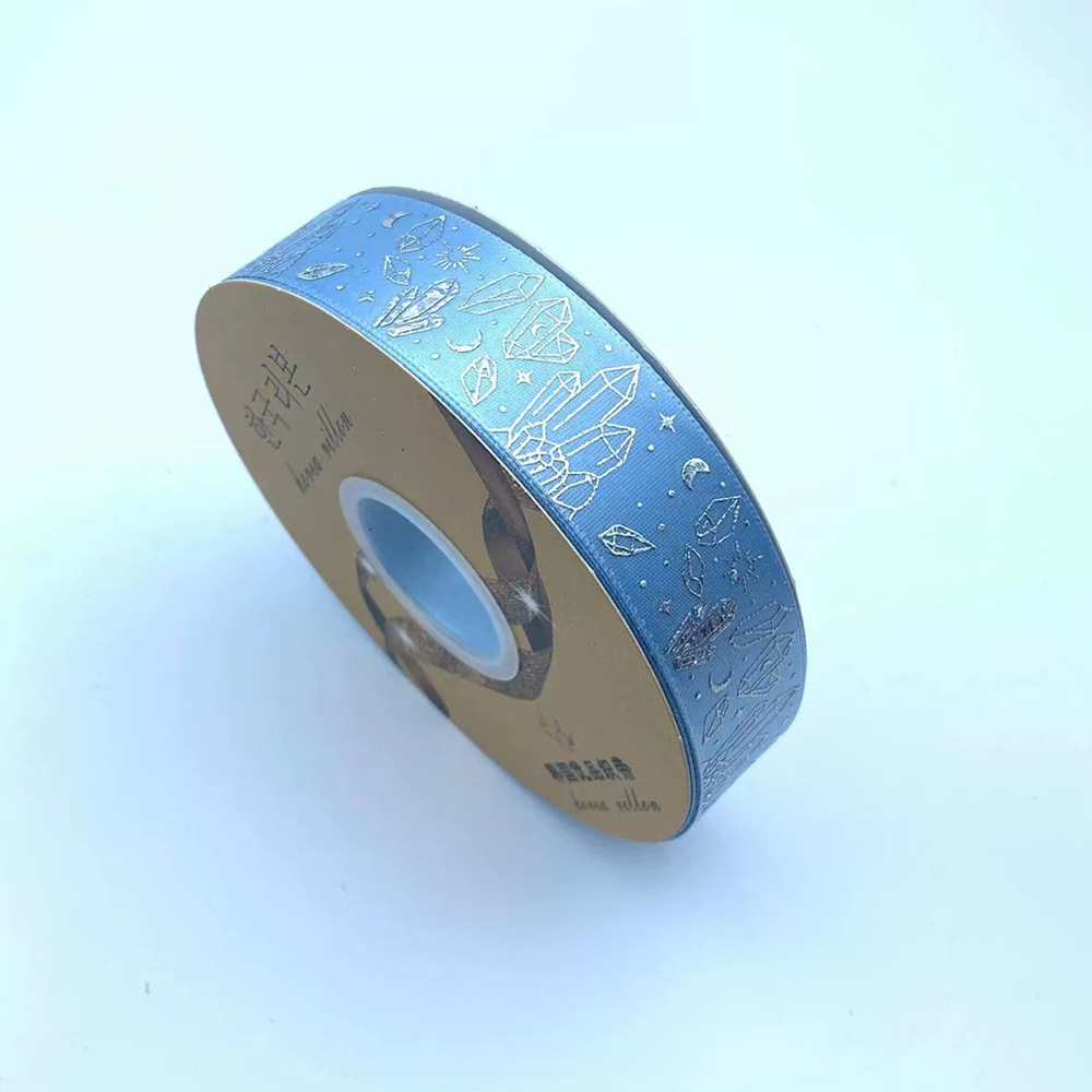 Nuevo soporte de barra de cinta hecha a mano DIY láser plata cristal mineral cinta arco joyería caja de regalo lote de embalaje