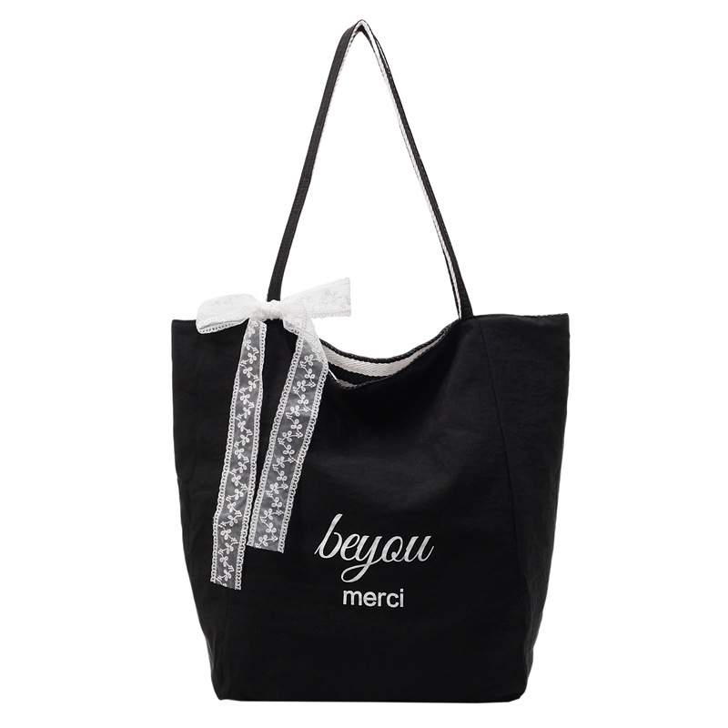 Nueva bolsa de hombro a doble rayas, bolsa de gran capacidad, bolsa de lona casual simple, bolsa de compras universal