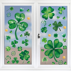 Cross-border St. Patrick's Day theme party decoration stickers Clover window stickers wall stickers wholesale customization