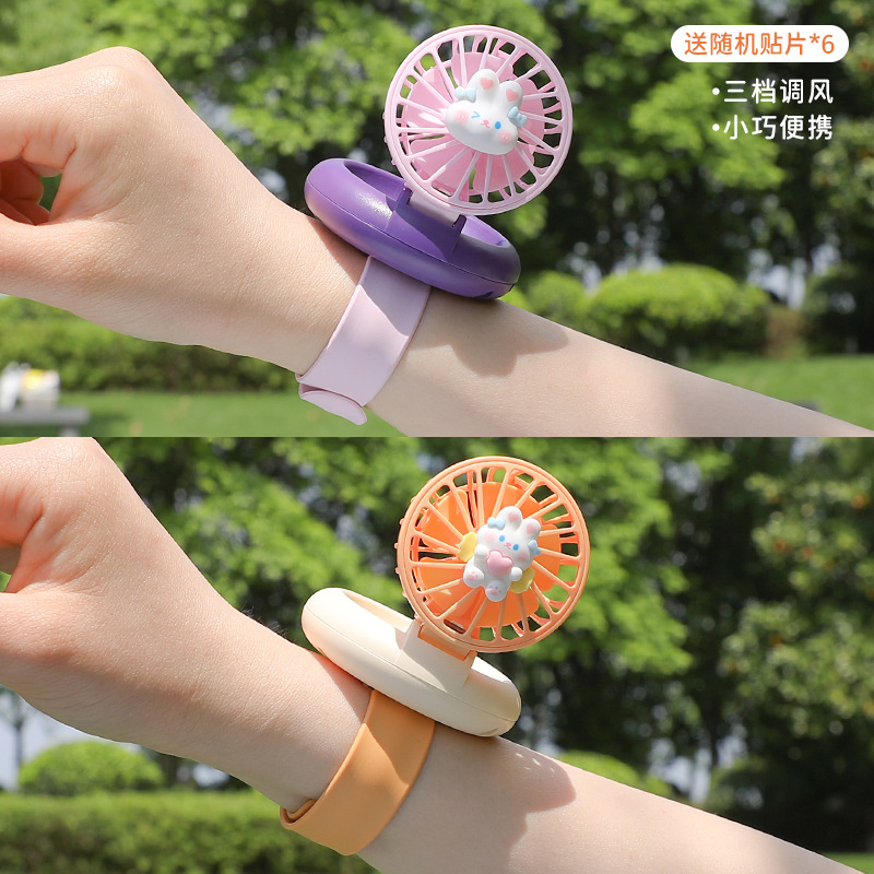 2025 nuevos estudiantes al aire libre mini usb portátil lindo ventilador de mano reloj pequeño ventilador para niños