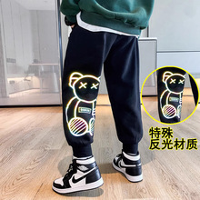 童装男童裤子秋装运动裤儿童长裤中大童帅气卫裤男孩加绒休闲绒裤