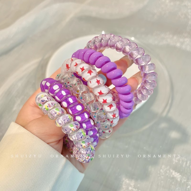 Línea telefónica con lazo, anillo para el cabello, tocado, nueva trenza de burbujas, cuerda para el cabello trenzada, alta elasticidad, sin dañar el cabello, cuerda para atar, banda de goma femenina