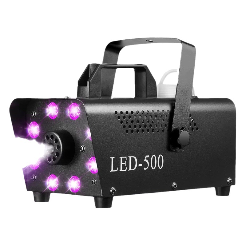 Nuevo ocho luces led500w máquina de humo color ajustable máquina de humo de Halloween habitación bar máquina de humo iluminación de la etapa