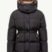 Cross-Border High-End New Version of Mongolian down Jacket Lge Hooded Short Black Gold Waist Women's Mongolian Jacket Jacket