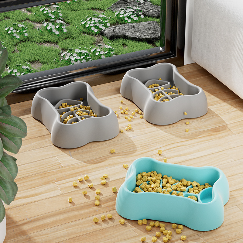 Dog silicone slow food bowl cat bowl dog food bowl prevent…
