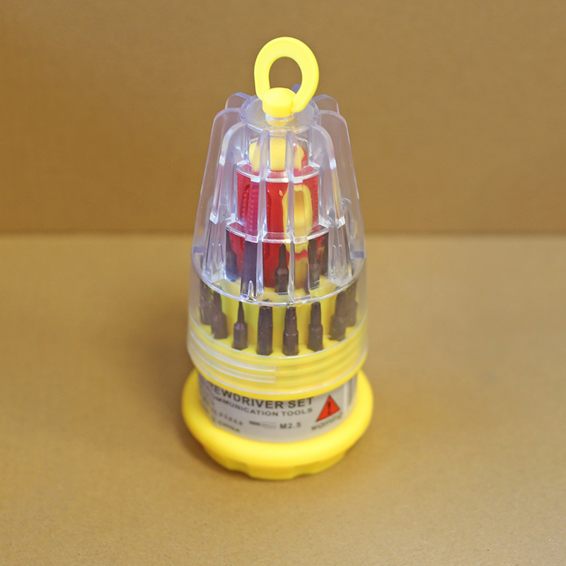 Doméstico 30 en 1 multifuncional pequeño destornillador lote combinación de herramientas de desmontaje de teléfono móvil reloj de computadora reparación cruzada