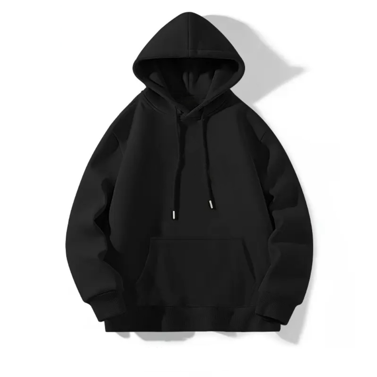 Sudadera con capucha unisex de color sólido, de peso pesado, holgada y moderna, versátil para primavera y otoño._voghion.com