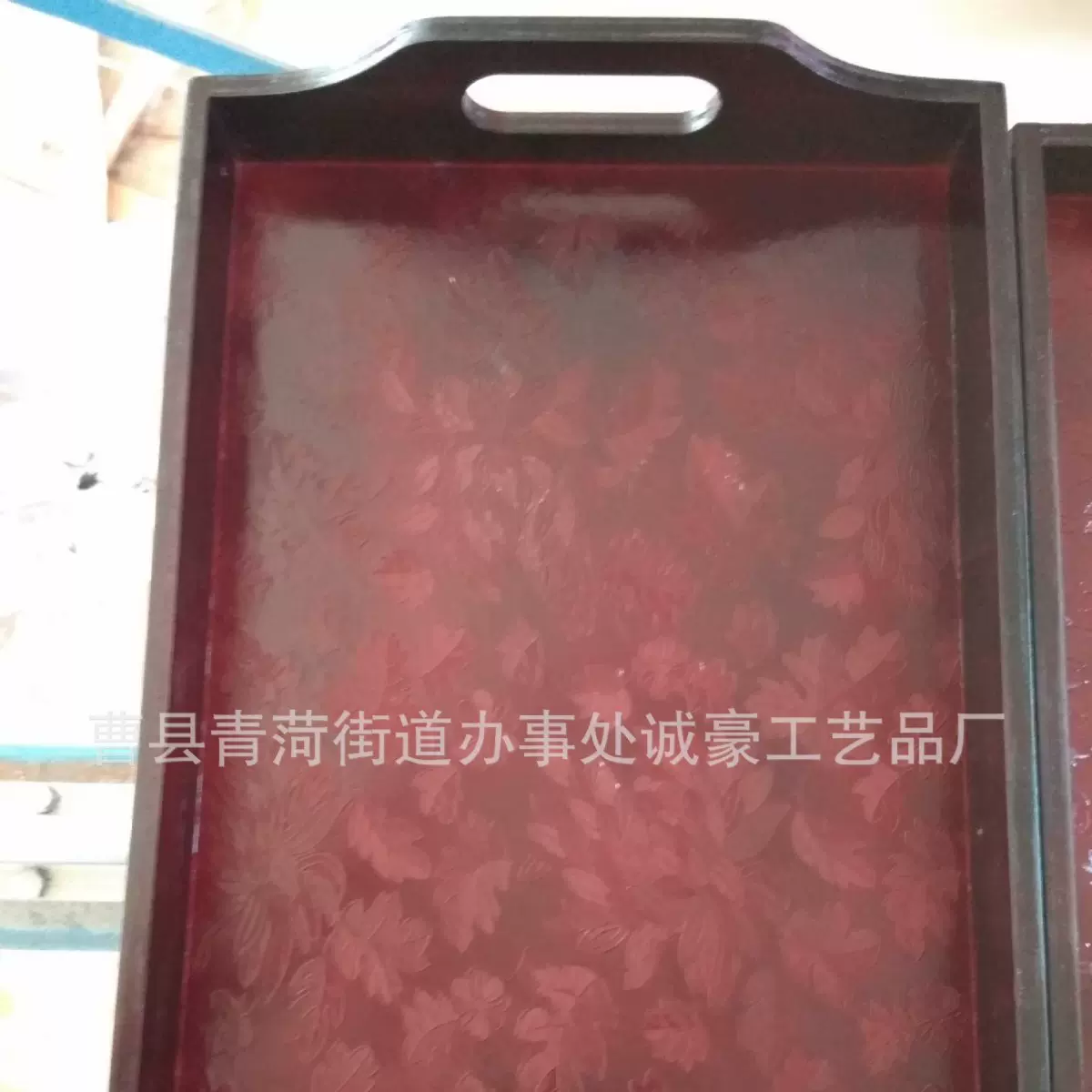 美容院托盘长方形 SPA托盘精油碟精油碗调配托盘泰式木质香薰托盘