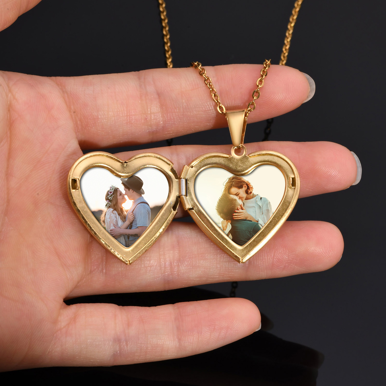 6g Weight 0.03µm Gold Plating Thickness Electroplated Gold Plating Process 18K Real Gold Plated Plating Material 201 Stainless Steel Pendant Material Necklace Classification 201 Stainless Steel Chain Material Paperclip Chain, cable chain Chain Type 1 Piece Quantity Daily Occasion 201 Stainless Steel Material Heart Shape Pattern Women's Gender Simple Style Style Inlay Craft Wholesale Jewelry Simple Style Heart Shape 201 Stainless Steel 304 Stainless Steel 316 Stainless Steel Zircon Inlay Locket Necklace 20