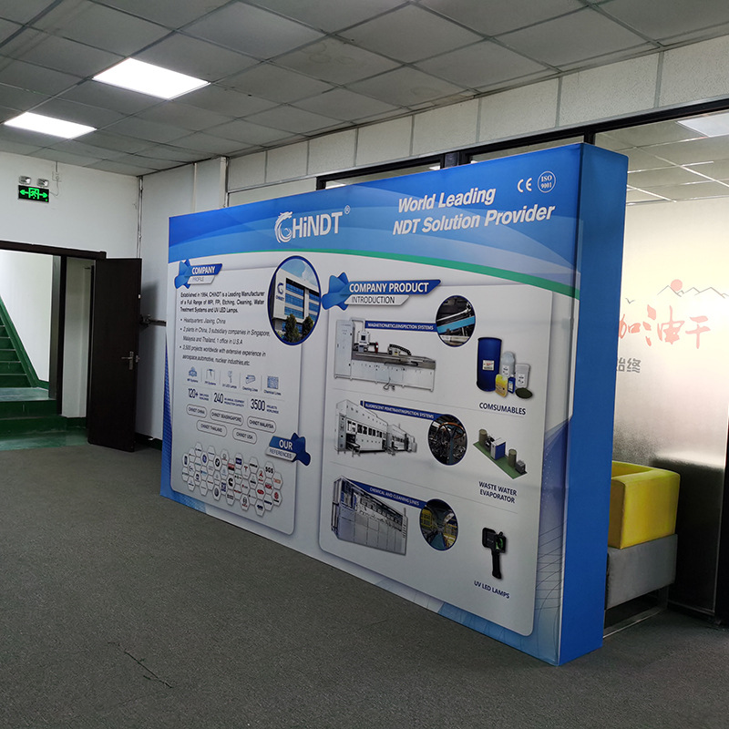 发光背景板拉网灯箱海报展示架资料广告背景板卡布无工具灯箱展台