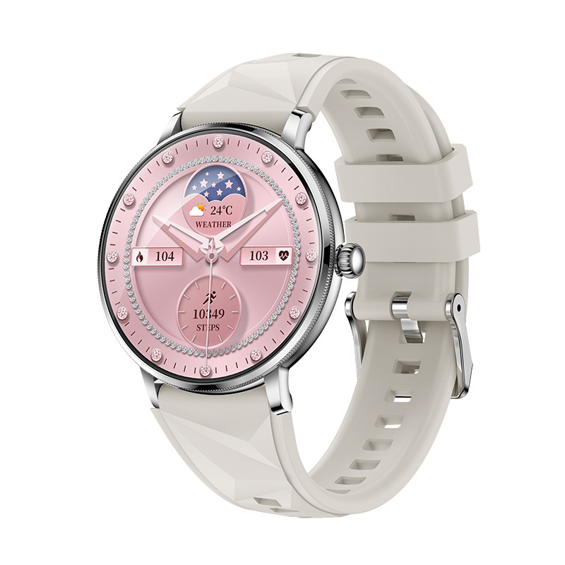 New AK107 Women's Fashion Smartwatch with Heart Rate, Blood Pressure, Blood Oxygen, Sleep Monitoring, Message Notifications, and Multi-Sport Functions New AK107 Women's Fashion Smartwatch with Heart Rate, Blood Pressure, Blood Oxygen, Sleep Monitoring, Message Notifications, and Multi-Sport Functions