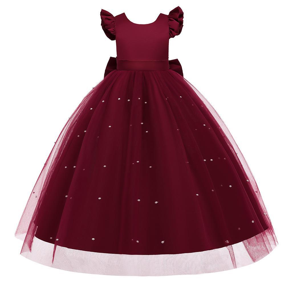 Traje de piano de comercio exterior europeo y americano pettiskirt medio y grandes niños vestido princesa vestido arco niña vestido