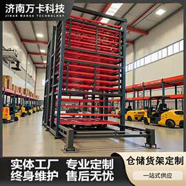 重型板材存放货架全自动集群式板材智能仓储料库钣金抽屉式货架